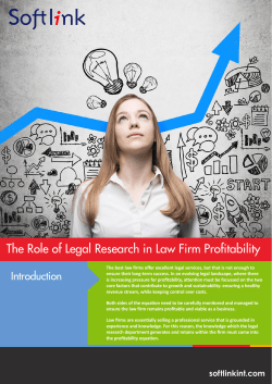The Role of Legal Research in Law Firm Profitability
