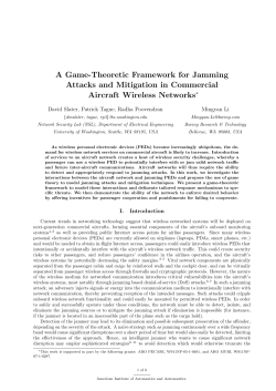 A Game-Theoretic Framework for Jamming Attacks and Mitigation in