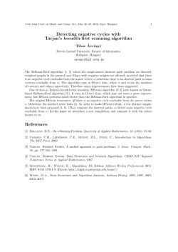 Detecting negative cycles with Tarjan`s breadth