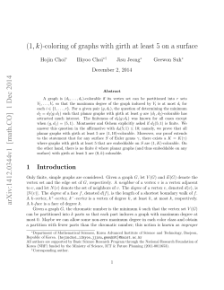 coloring of graphs with girth at least 5 on a surface arXiv:1412.0344v1