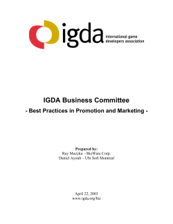 Best practices in Promotion and Marketing