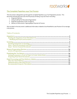 The Complete Paperless 1040 Tax Process