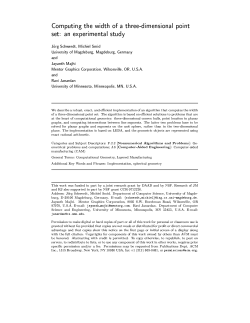 omputing the !idth of a three6dimensional point set: an experimental