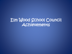 Elm Wood School Council Achievements