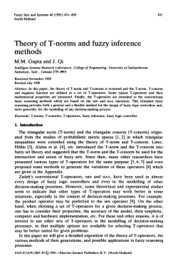Theory of T-norms and fuzzy inference methods
