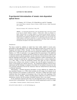Experimental determination of atomic state-dependent