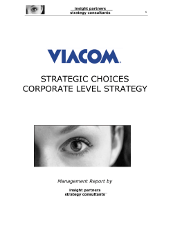 strategic choices corporate level strategy