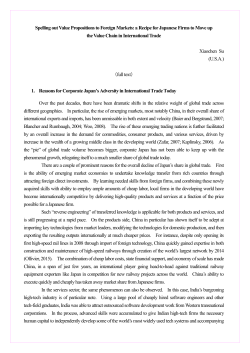 Spelling out Value Propositions to Foreign Markets: a Recipe for