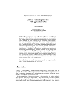 Lambda-search in game trees – with application to Go