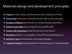 Materials design and development principles
