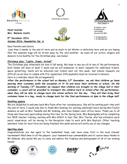 Autumn newsletter 6 2016 - Broadmayne First School