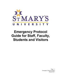 Guide for Staff, Faculty, Students and Visitors