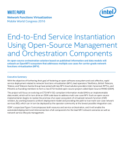 End-to-End Service Instantiation Using Open