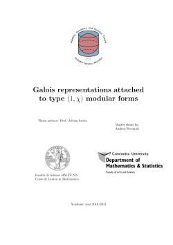Galois representations attached to type (1,&chi;) modular forms