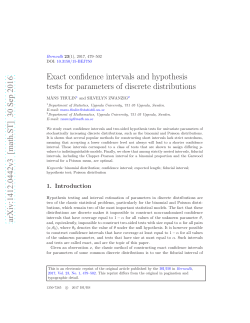 Exact confidence intervals and hypothesis tests for