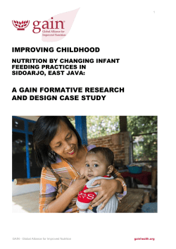 improving childhood a gain formative research and design case study