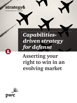 Asserting your right to win in an evolving market - Strategy