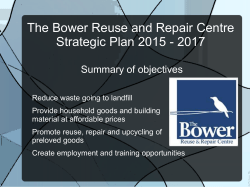 Strategic Plan For The Bower 2015