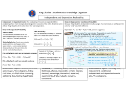 ProbabilityIndependentandDependentEvents