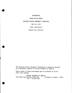 PROCEEDINGS TWENTY-SIXTH ANNUAL NATIONAL POULTRY