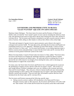 governors and premiers unite to block &ldquo;least wanted&rdquo; aquatic