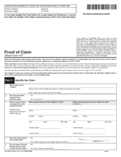 Proof of Claim - Garden City Group