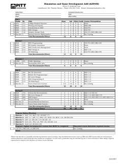 Simulation and Game Development AAS (A25450)