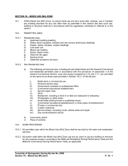 Section 18 Mixed Use (MU) Zone