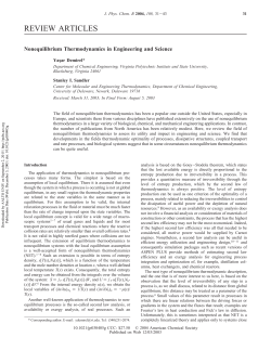 Nonequilibrium Thermodynamics in Engineering and