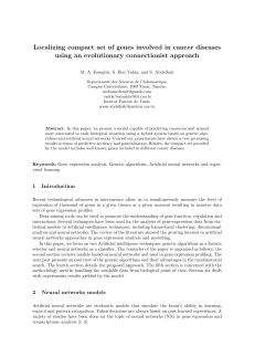 Localizing compact set of genes involved in cancer diseases