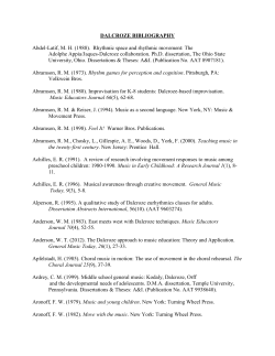 DALCROZE BIBLIOGRAPHY January 2014
