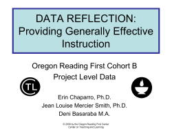 Data Reflection: Providing Generally Effective Instruction presentation