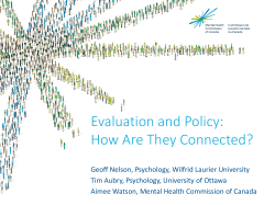Evaluation and Policy Workshop March 2015 St John
