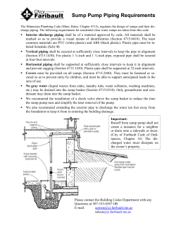 Sump Pump Piping Requirements