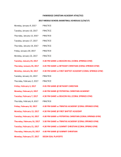 Middle School - Parkridge Christian Academy