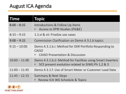 ICA Activity Status and Gantt chart