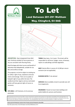 To Let - Waltham Forest