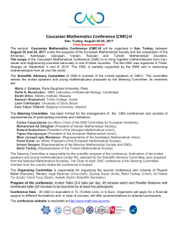 Caucasian Mathematics Conference (CMC)-II