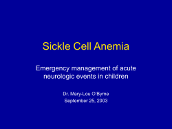 Sickle Cell Anemia - Calgary Emergency Medicine