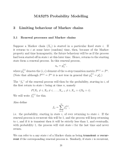 MAS275 Probability Modelling 3 Limiting behaviour of Markov chains