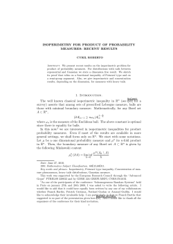 ISOPERIMETRY FOR PRODUCT OF PROBABILITY MEASURES