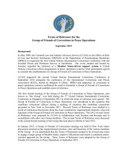 Group of Friends of Corrections in Peacekeeping Settings