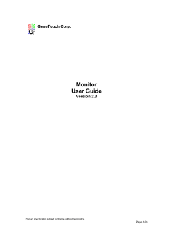 GeneTouchMonitor User Guide-2.3