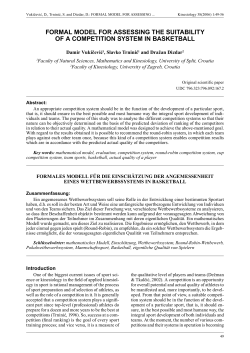 formal model for assessing the suitability of a competition system in
