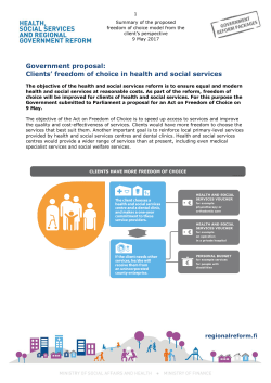 Summary of the proposed freedom of choice model