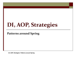 DI, AOP, Strategies Patterns around Spring