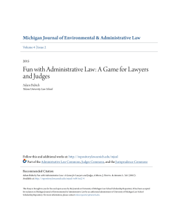 Fun with Administrative Law: A Game for Lawyers and Judges