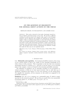 ON THE QUESTION OF ERGODICITY FOR MINIMAL GROUP