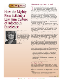 How the Mighty Rise: Building a Law Firm Culture of