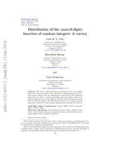 Distribution of the sum-of-digits function of random integers: A